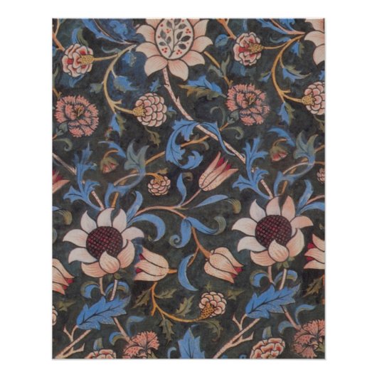 William Morris Evenlode Patroon: Vintage Sfeervol Poster (Voorkant)