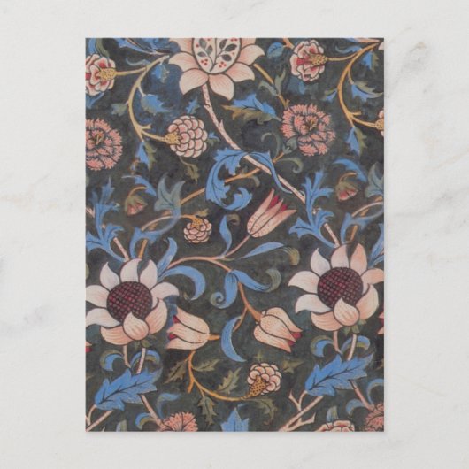 William Morris Evenlode Patroon: Vintage Stemming Briefkaart (Voorkant)