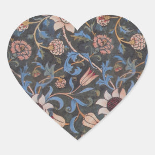 William Morris Evenlode Patroon: Vintage Stemming Hart Sticker