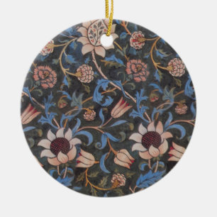 William Morris Evenlode Patroon: Vintage Stemming Keramisch Ornament