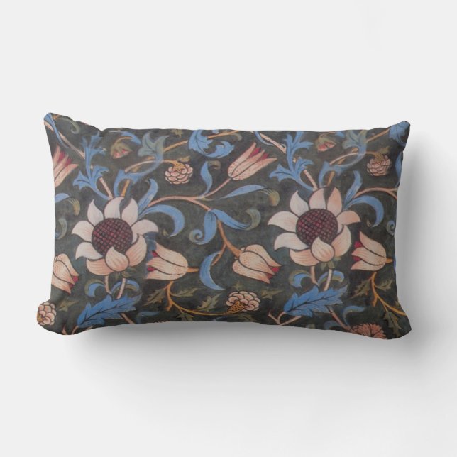 William Morris Evenlode Patroon: Vintage Stemming Kussen (Voorkant)