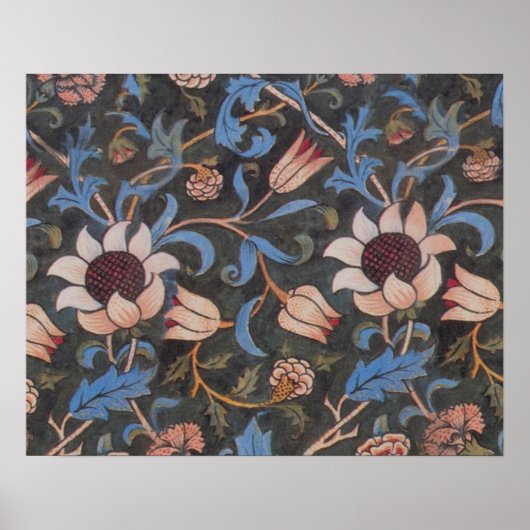 William Morris Evenlode Patroon: Vintage Stemming Poster (Voorkant)