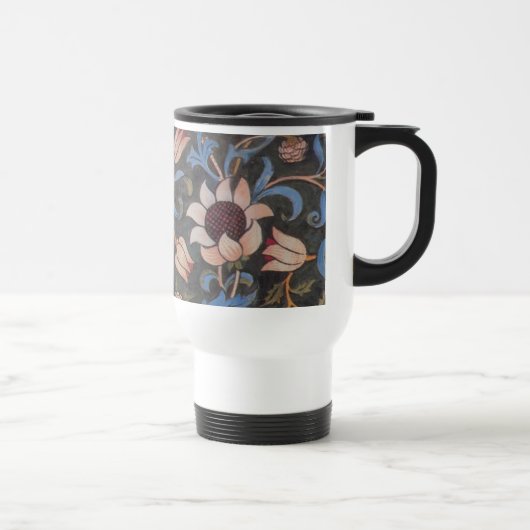 William Morris Evenlode Patroon: Vintage Stemming Reisbeker (Rechts)