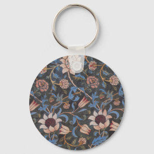 William Morris Evenlode Patroon: Vintage Stemming Sleutelhanger