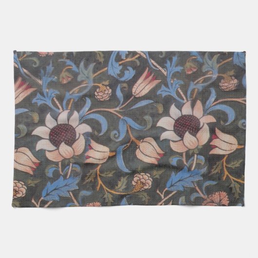 William Morris Evenlode Patroon: Vintage Stemming Theedoek (Horizontaal)