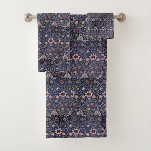 William Morris Evenlode Pattern Bad Handdoek (Insitu)