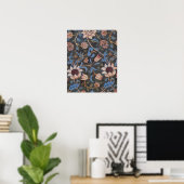 William Morris Evenlode Textiel Bloem Kunst Poster (Thuiskantoor)