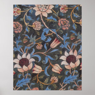William Morris Evenlode Textiel Bloem Kunst Poster