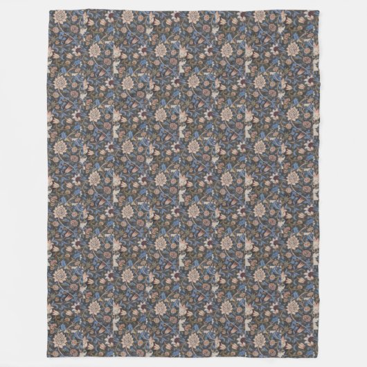 William Morris Evenlode Textile Design Fleece Deken (Voorkant)