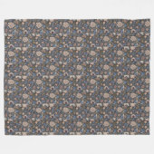 William Morris Evenlode Textile Design Fleece Deken (Voorkant (Horizontaal))