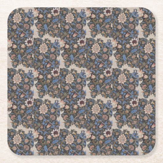 William Morris Evenlode Textile Design Kartonnen Onderzetters (Voorkant)