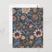 William Morris Evenlode Textile Floral Art Briefkaart (Voorkant / Achterkant)