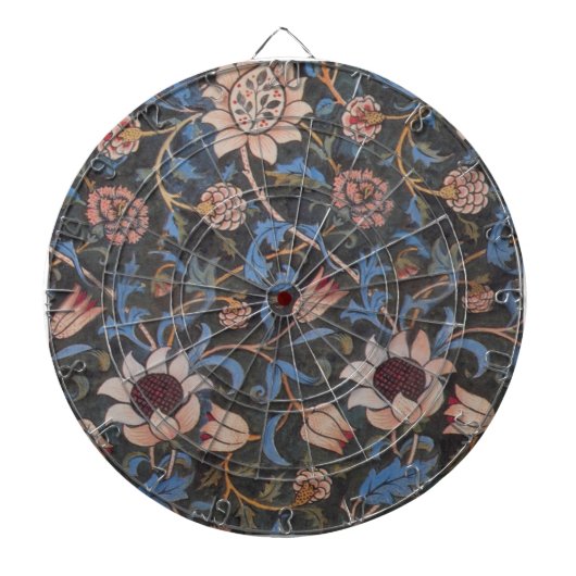 William Morris Evenlode Textile Floral Art Dartbord (Voorkant)