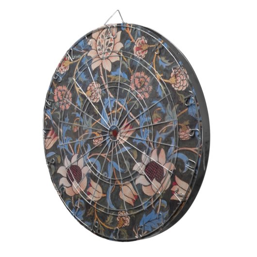 William Morris Evenlode Textile Floral Art Dartbord (Voorkant Rechts)