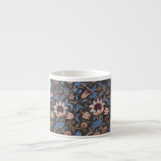 William Morris Evenlode Textile Floral Art Espresso Kop (Voorkant)