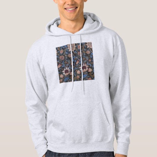 William Morris Evenlode Textile Floral Art Hoodie (Voorkant)