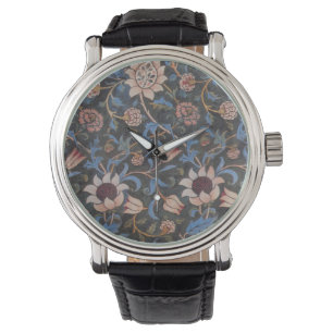 William Morris Evenlode Textile Floral Art Horloge