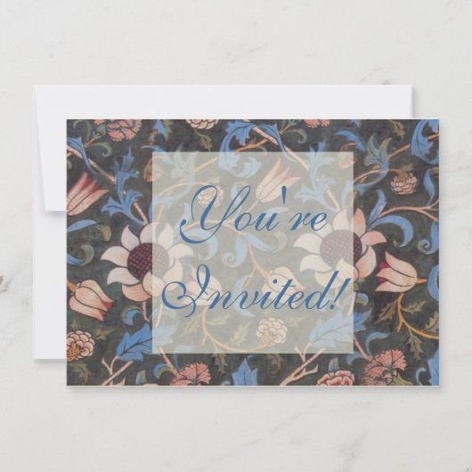 William Morris Evenlode Textile Floral Art Kaart (Voorkant)