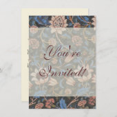 William Morris Evenlode Textile Floral Art Kaart (Voorkant / Achterkant)