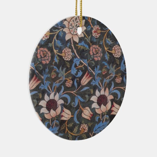 William Morris Evenlode Textile Floral Art Keramisch Ornament (Rechts)
