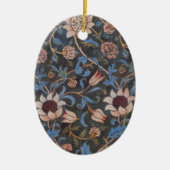 William Morris Evenlode Textile Floral Art Keramisch Ornament (Voorkant)