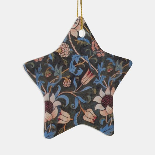 William Morris Evenlode Textile Floral Art Keramisch Ornament (Rechts)