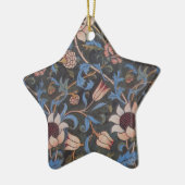William Morris Evenlode Textile Floral Art Keramisch Ornament (Links)