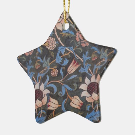 William Morris Evenlode Textile Floral Art Keramisch Ornament (Links)