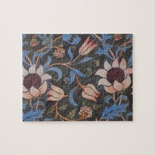 William Morris Evenlode Textile Floral Art Legpuzzel (Horizontaal)