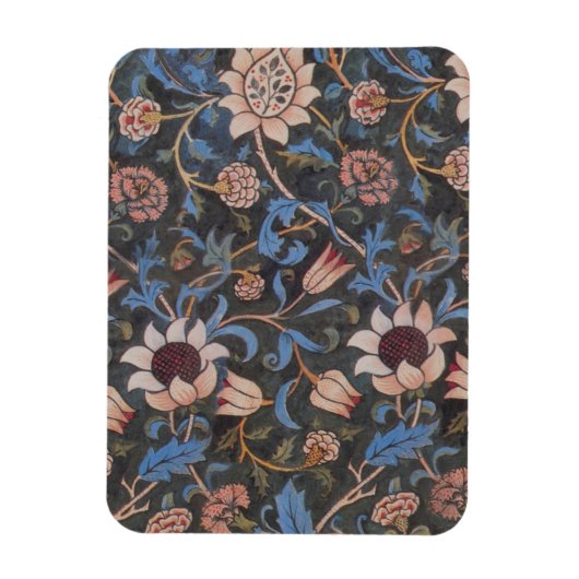 William Morris Evenlode Textile Floral Art Magneet (Verticaal)