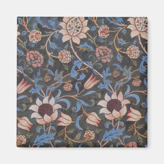 William Morris Evenlode Textile Floral Art Magneet (Voorkant)