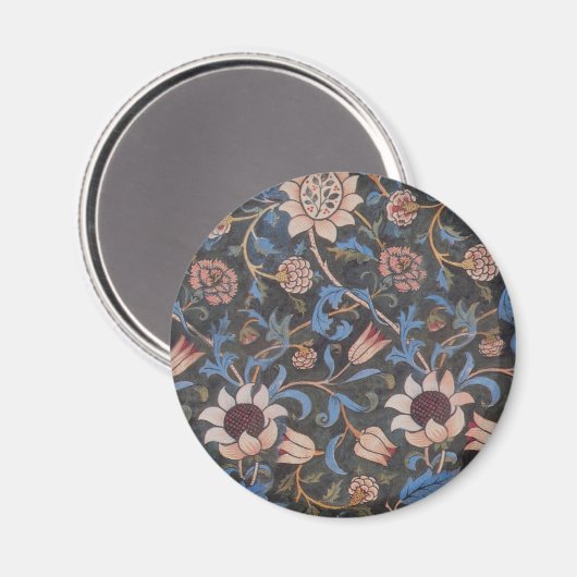 William Morris Evenlode Textile Floral Art Magneet (Voorkant / Achterkant)