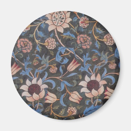 William Morris Evenlode Textile Floral Art Magneet (Voorkant)
