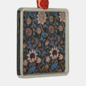 William Morris Evenlode Textile Floral Art Metalen Ornament (Rechts)