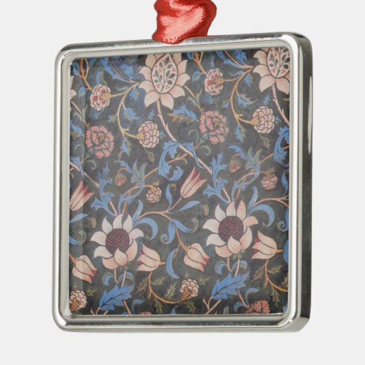 William Morris Evenlode Textile Floral Art Metalen Ornament (Links)