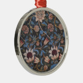 William Morris Evenlode Textile Floral Art Metalen Ornament (Rechts)