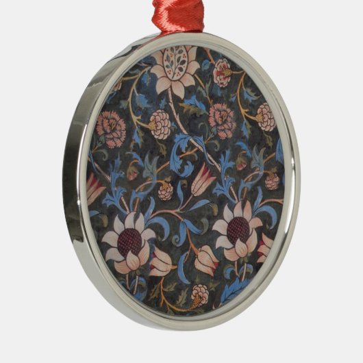 William Morris Evenlode Textile Floral Art Metalen Ornament (Rechts)