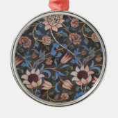 William Morris Evenlode Textile Floral Art Metalen Ornament (Voorkant)