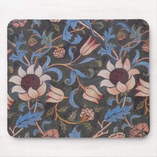 William Morris Evenlode Textile Floral Art Muismat (Voorkant)