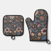 William Morris Evenlode Textile Floral Art Ovenwant & Pannenlap Set (Voorkant)