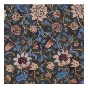 William Morris Evenlode Textile Floral Art Perfect Poster