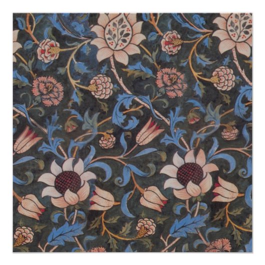 William Morris Evenlode Textile Floral Art Perfect Poster (Voorkant)