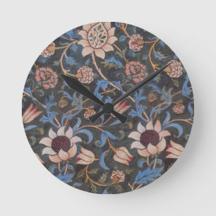 William Morris Evenlode Textile Floral Art Ronde Klok