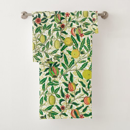 William Morris Exotic Fruit, Lemon Yellow Bad Handdoek (Insitu)