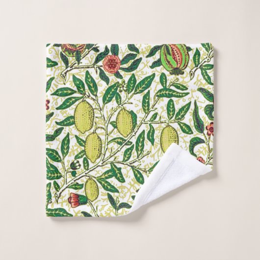 William Morris Exotic Fruit, Lemon Yellow Bad Handdoek (Wasdoekje)