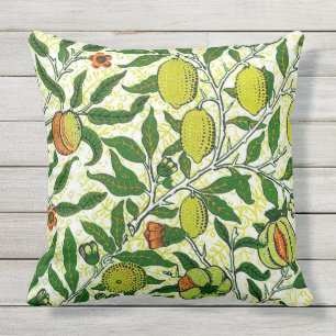 William Morris Exotic Fruit, Lemon Yellow Buitenkussen