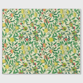 William Morris Exotic Fruit, Lemon Yellow Cadeaupapier (Vlak)
