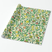 William Morris Exotic Fruit, Lemon Yellow Cadeaupapier (Uitgerold)