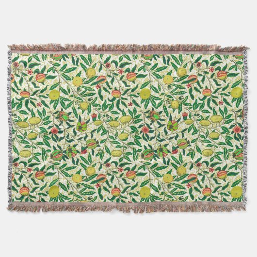 William Morris Exotic Fruit, Lemon Yellow Deken (Voorkant)