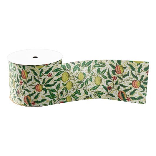 William Morris Exotic Fruit, Lemon Yellow Grosgrain Lint (Spoel)